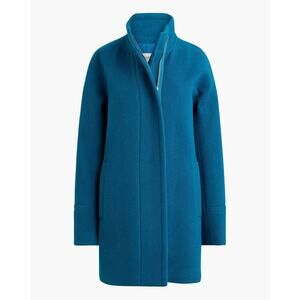 J.Crew City Coat Sundrenched Azure Wool Blend Size 8 Winter Coat AB945